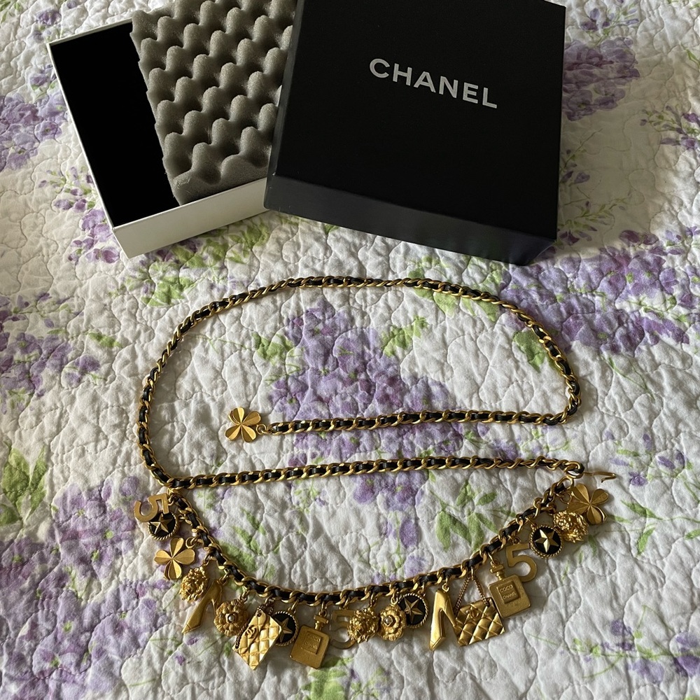 Authentic Vintage CHANEL Charm Belt Sz S 35” SALE! LAST CALL!!!